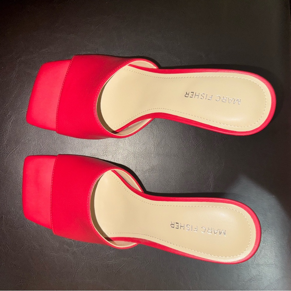 Open toe Red Heels